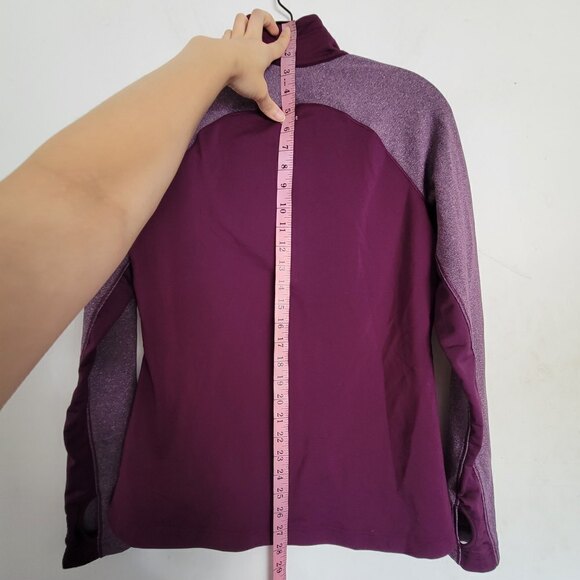 Adidas Purple Pink Long Sleeve Pullover Mock Neck Layering Top Size Small - Picture 7 of 11